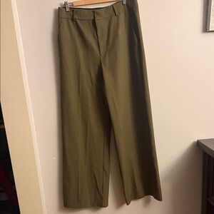 STAUD Khaki Wide Leg Pants